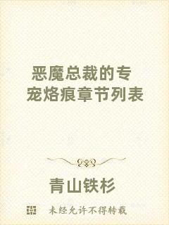 惡魔總裁的專寵烙痕章節(jié)列表